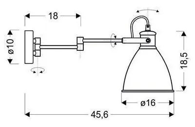 Czarny metalowy kinkiet Espera – Candellux Lighting