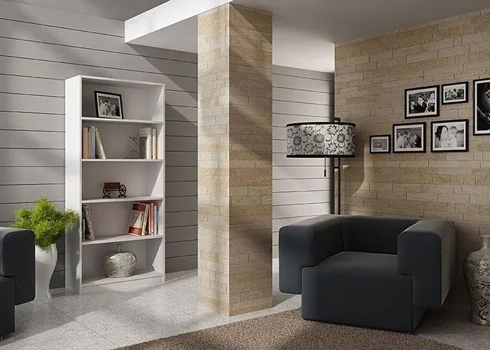 Biały regał dziecięcy z półkami L8-E22