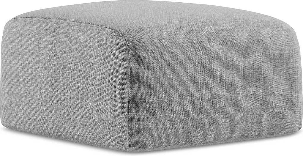 Pufa - z tkaniny strukturalnej - jasny szary - LEILA