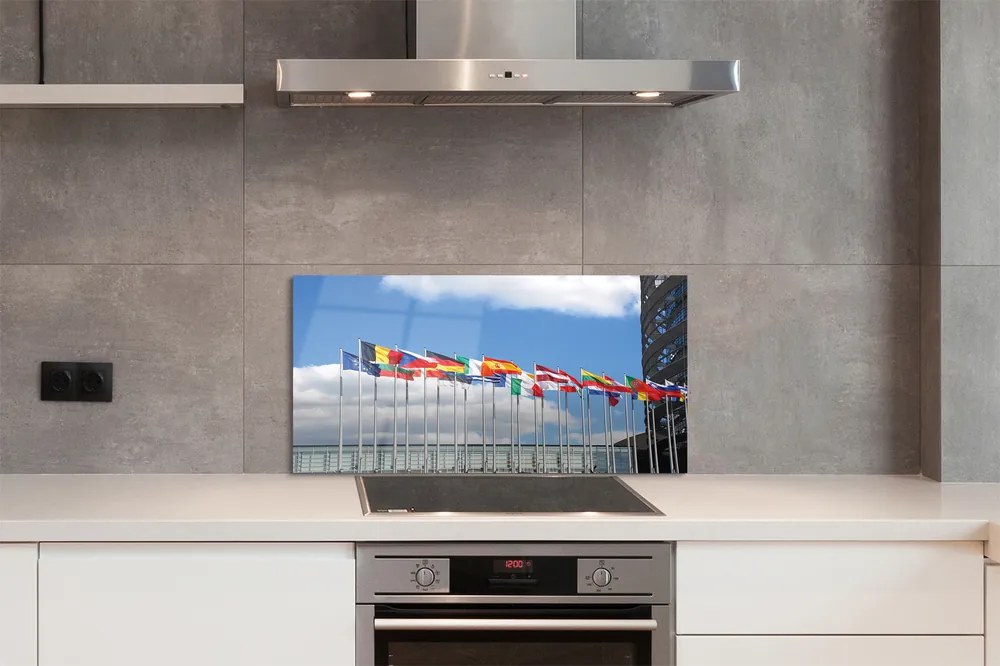 Szklany Panel Kilka Flag Państwowych