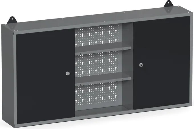 Szafka wisząca kombinowana G1, 600 x 1200 x 200 mm, 2 drzwi, perforowana