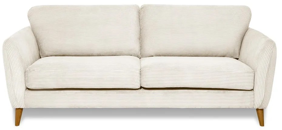 Biała sztruksowa sofa 206 cm Paris – Scandic