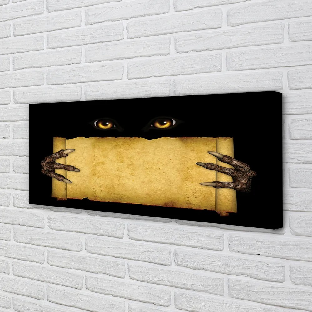 Obraz canvas na ścianę Oczy i Palce na Kartce