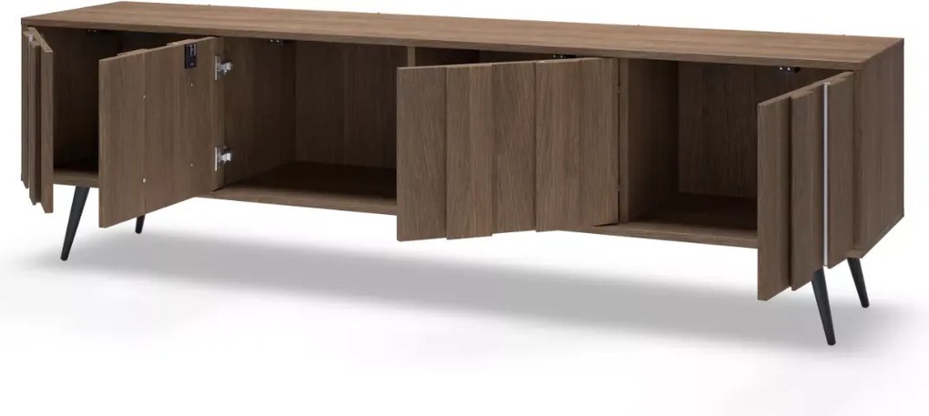 Szafka RTV Dunin 183 cm LED dąb Dunin elegancka nowoczesna szafka TV do salonu