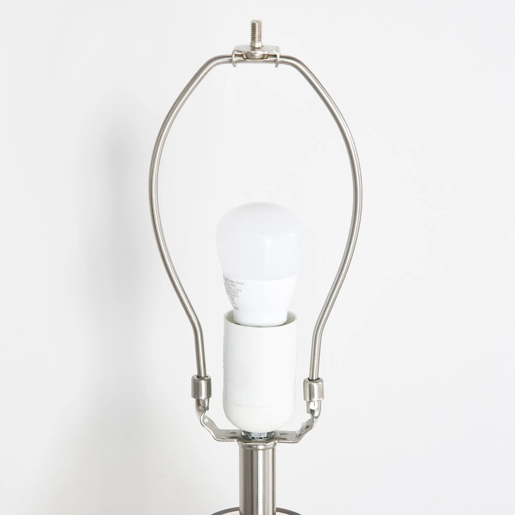 HOMCOM Zestaw 2 lamp stołowych Zestaw 2 opraw stołowych E27 Lampka nocna len szkło bursztynowy