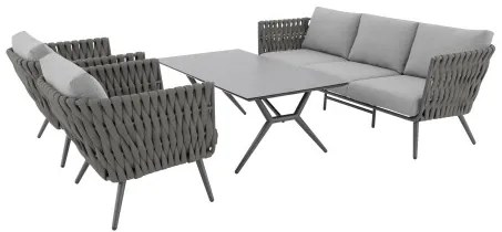 Zestaw RIVA EXPERT - zestaw ogrodowy z szarego aluminium
