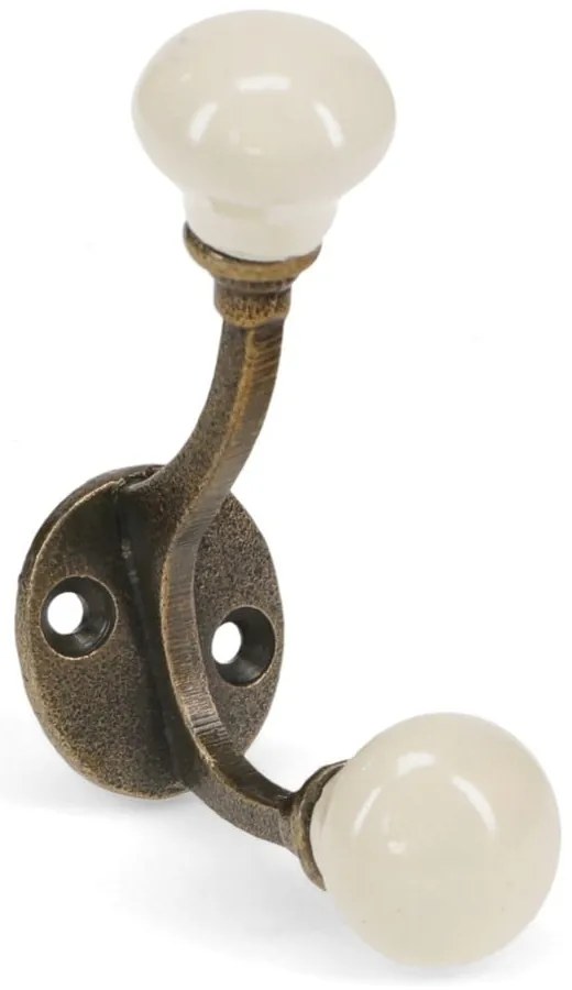 Kremowy metalowy wieszak ścienny 3 cm – Rex London