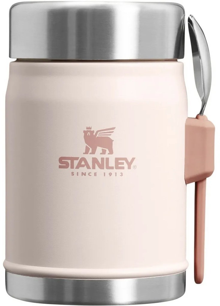 STANLEY Termos obiadowy 400 ml z łyżką/widelcem Rose  Quartz