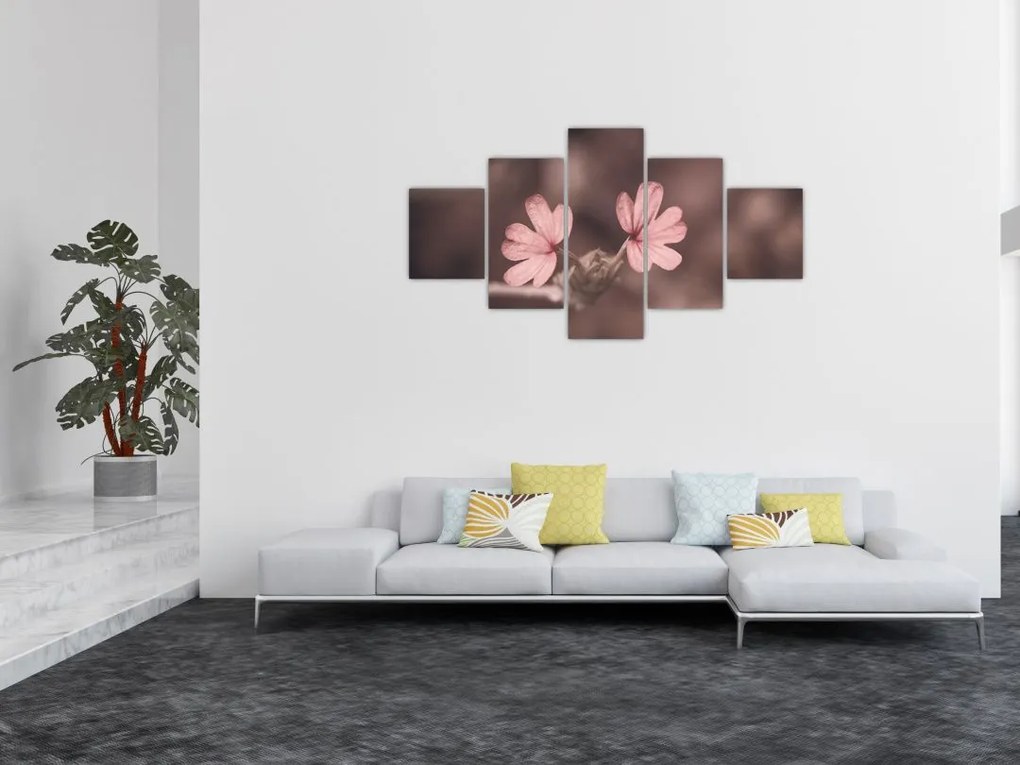 Obraz kwiatu róży (125x70 cm)