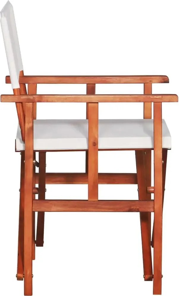 Krzesło reżyserskie tarasowe Santi - białe