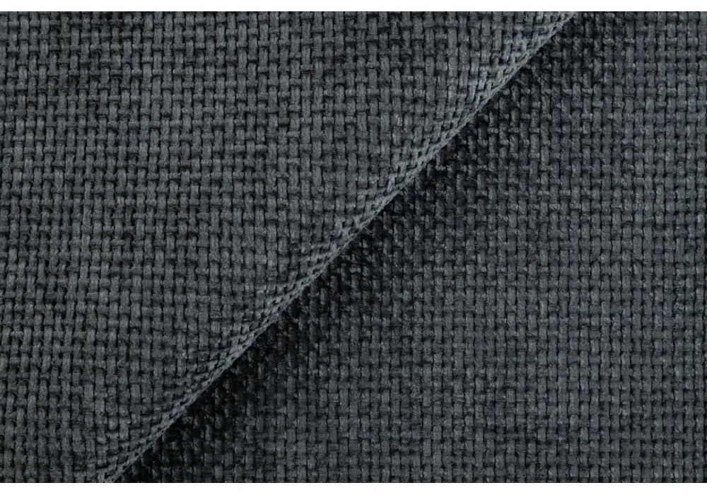 Ciemnoszara sofa z tkaniny szenilowej 140 cm Freya – Ropez