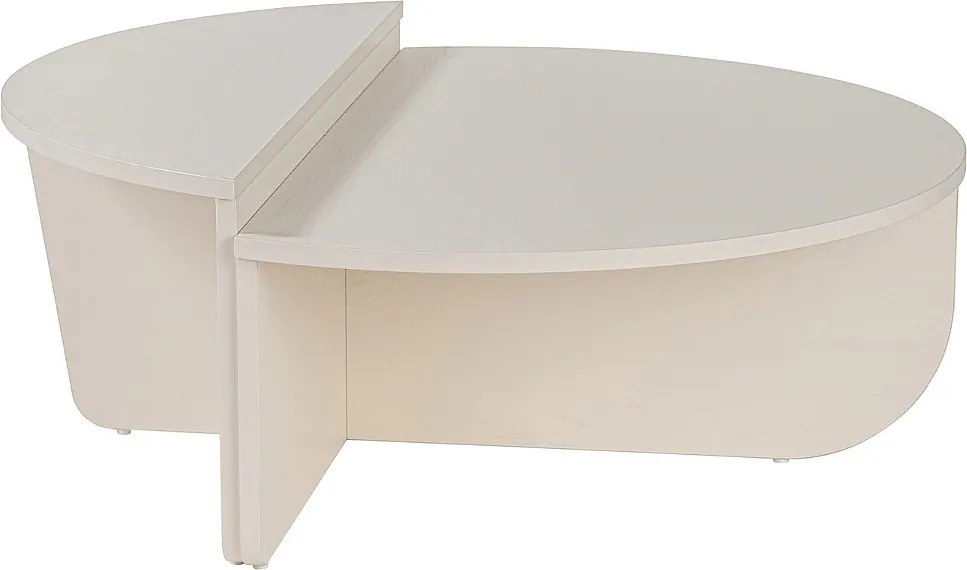 Designowy stolik kawowy Restine L90cm Biały Drewno elegancki i nowoczesny