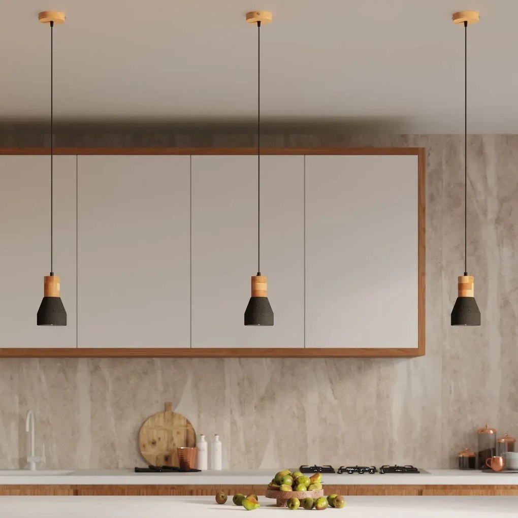 Lampa wisząca QUBIC czarna SOLLUX  LIGHTING