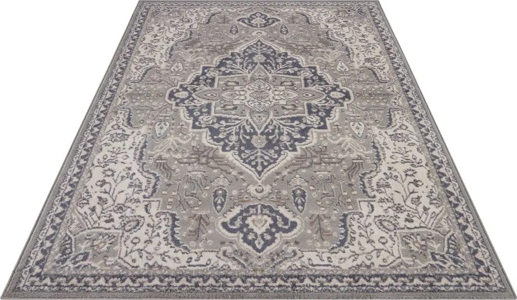 Dywan Terrain designerski Orientalny Ornament Szaro-Kremowy z krótkim włosiem 80 cm x 120 cm Certyfikat Oeko-Tex