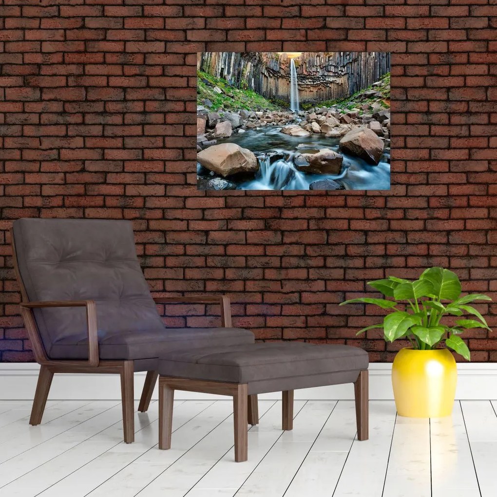 Obraz - Wodospad Svartifoss, Islandia (70x50 cm)