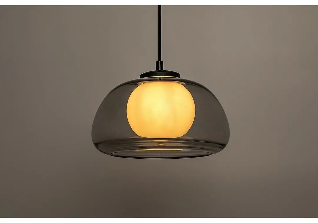 Rabalux 72275 nowoczesny żyrandol wiszący Elowen, przydymiony, G9, 1x maks. 5 W