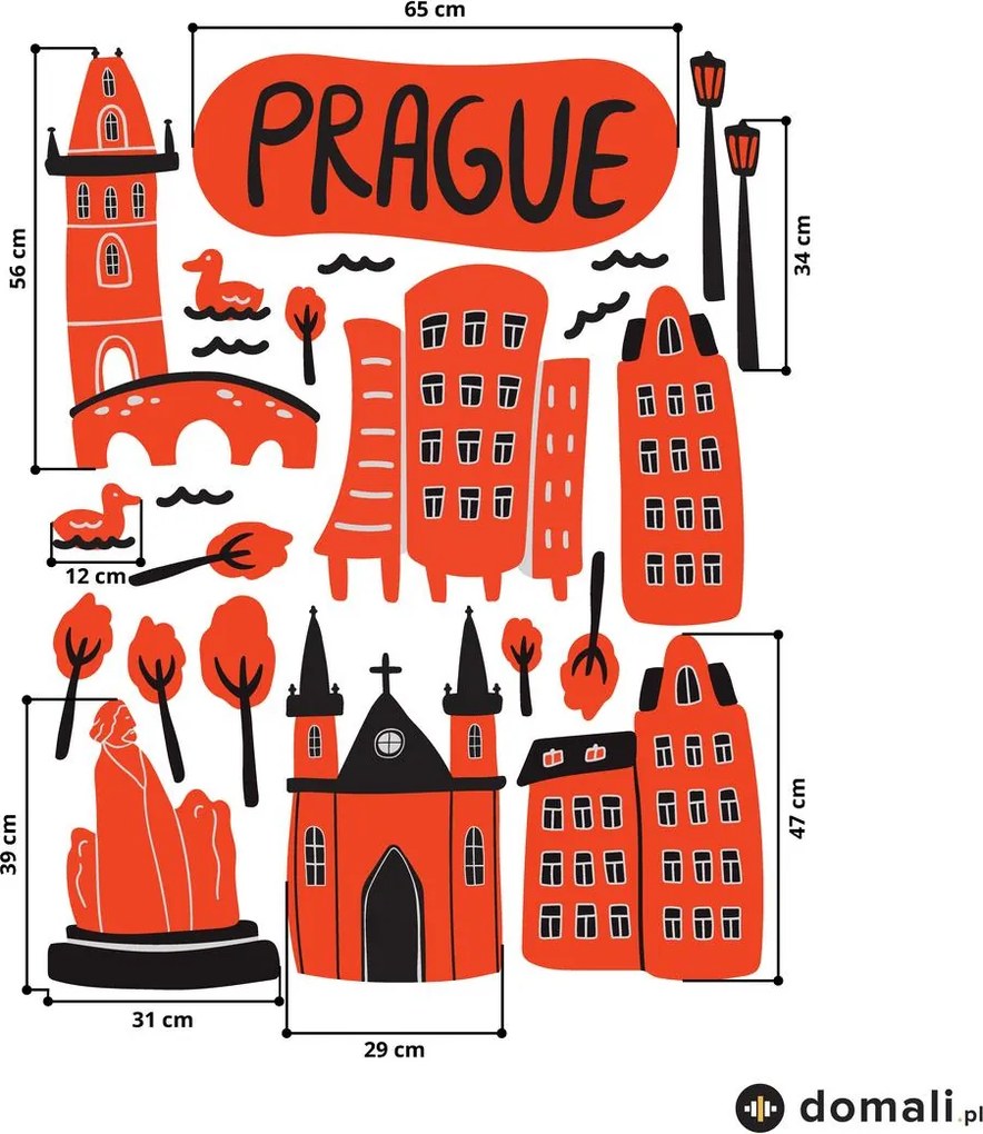 Naklejki na ścianę - Praga I.