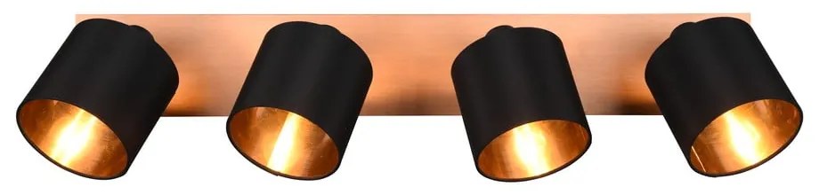 Czarno-naturalna lampa punktowa ø 12 cm Tommy – Reality