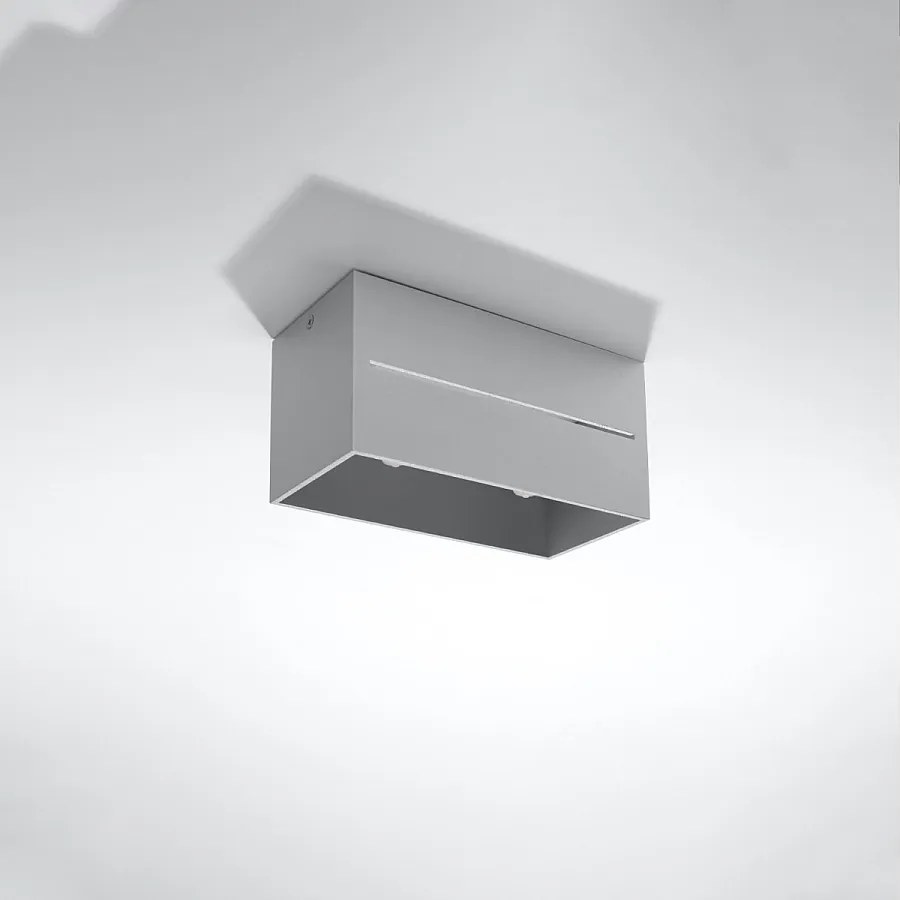 Plafony nowoczesny Zorbo maxi, aluminium - 2 źródło światła 4000K - L.20 x H.10 cm - szary