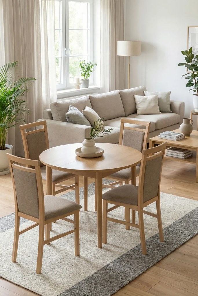 Krzesło drewniane tapicerowane do salonu K9-S06