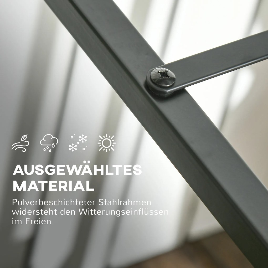 Outsunny Regał na drewno opałowe, do 50 kg, malowane proszkowo, do użytku wewnętrznego i zewnętrznego, czarny, 39 x 35 x 76 cm