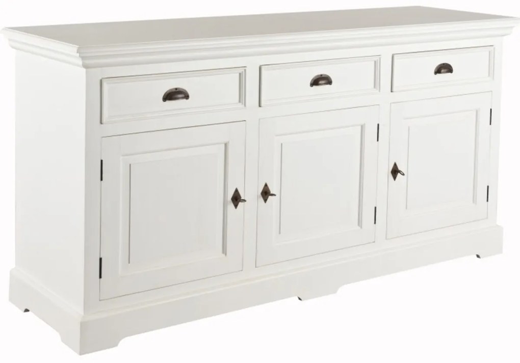 Komoda Brighton 3 szuflady + 3 drzwi white