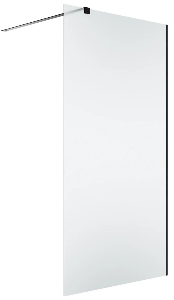 Ścianka prysznicowa Walk-in satynowa matowa prostokątna 8 mm MOLIS Satin Classic MASSI | rożne rozmiary : Kolor profili kabiny - chrom / srebrny, Szerokość ścianki - 110 cm , Typ montażu - WALK in FIX (Do ściany)