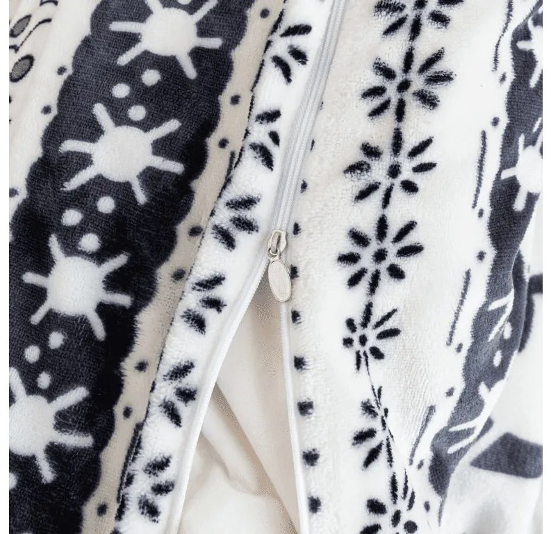 PrzytulneMieszkanie.pl PrzytulneMieszkanie.pl Pościel z mikropluszu WINTER DEER szare Rozmiar pościeli: 2 szt 70 x 90 cm | 200 x 220 cm