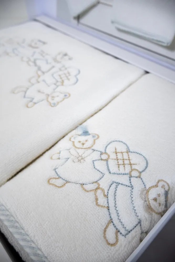 Podarunkowy zestaw ręczników dla dzieci FAMILY, 2 szt Niebieski