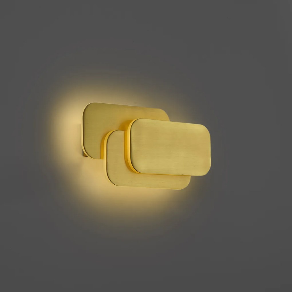 Nowoczesna lampa ścienna mosiężna z LED, ściemniana 3-stopniowo - Dias