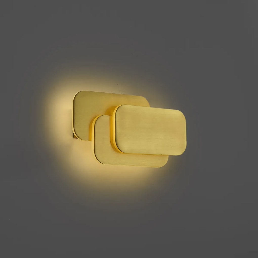 Nowoczesny kinkiet mosiężny z diodą LED z 3-stopniowym ściemnianiem - Dias