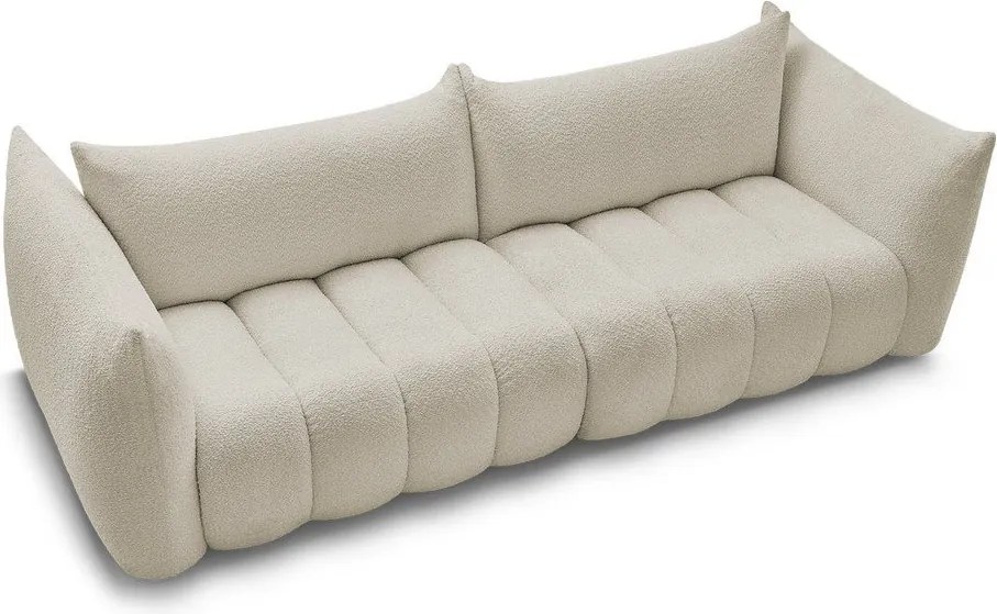 Beżowa sofa z materiału bouclé 286 cm Azra – Bobochic Paris