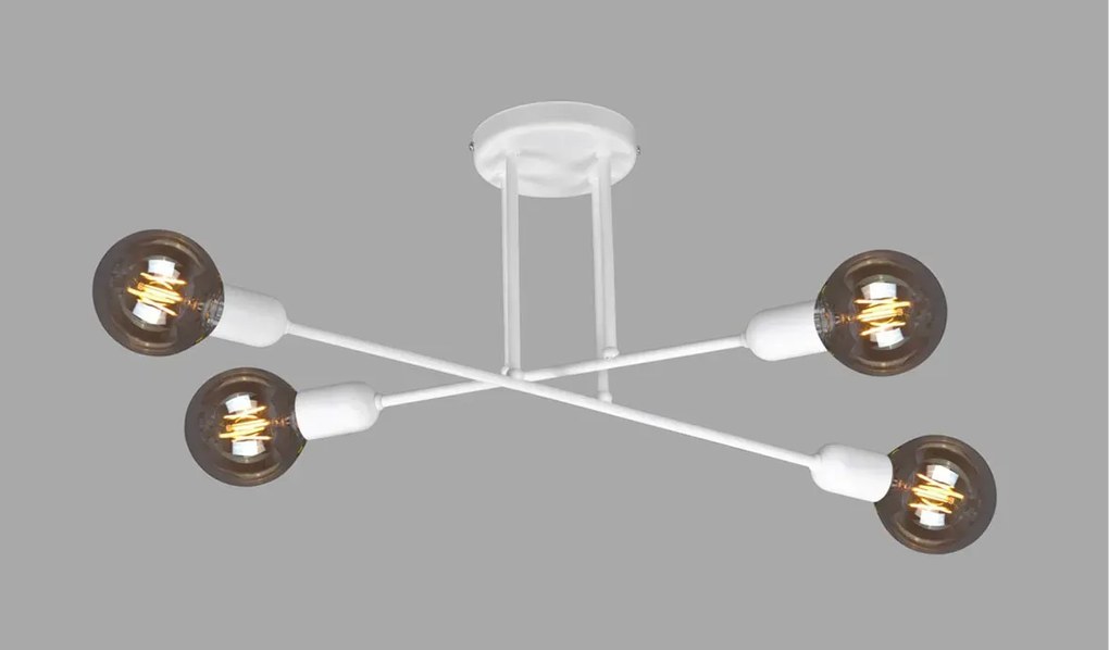 Biała loftowa lampa sufitowa bez kloszy - A725-Kazasa