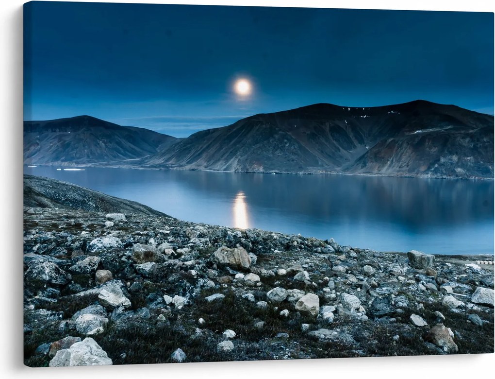 Obraz nocnego krajobrazu, Islandia (70x50 cm)