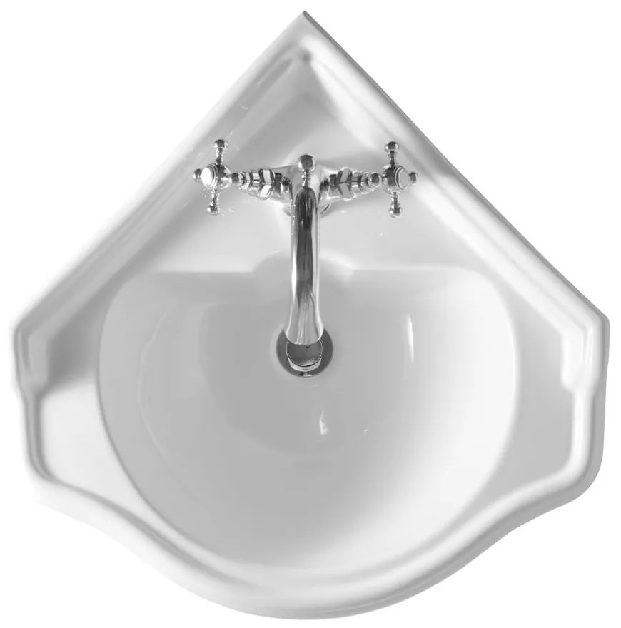 Biała ceramiczna umywalka 57,5x58 cm Retro – Sapho