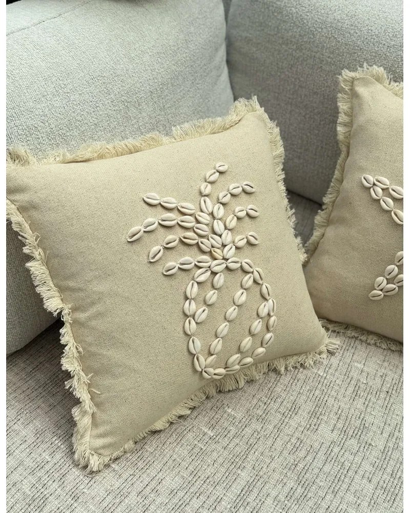 Bawełniana poszewka na poduszkę 43x43 cm Seashells – Mioli Decor