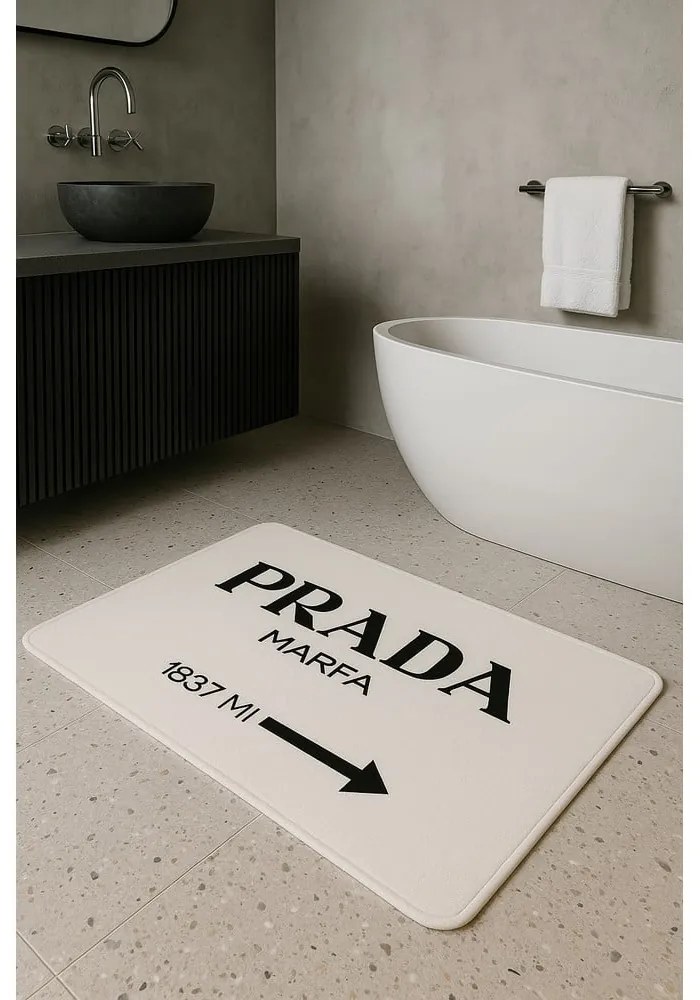 Białe aksamitne dywaniki łazienkowe zestaw 2 szt. 60x100 cm Prada – Mila Home