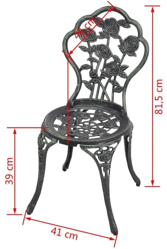 Zestaw metalowych krzeseł ogrodowych K6-M44