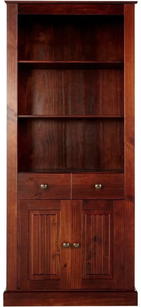 Brązowy regał z litego drewna sosnowego 181x31 cm Mille – Støraa