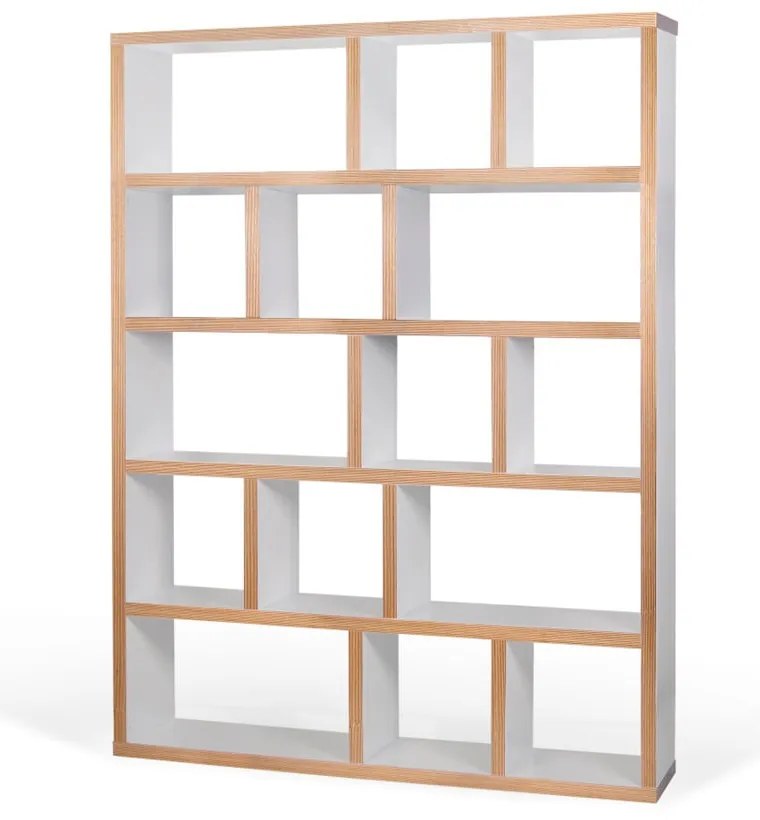Biało-naturalny regał 150x198 cm Berlin – TemaHome