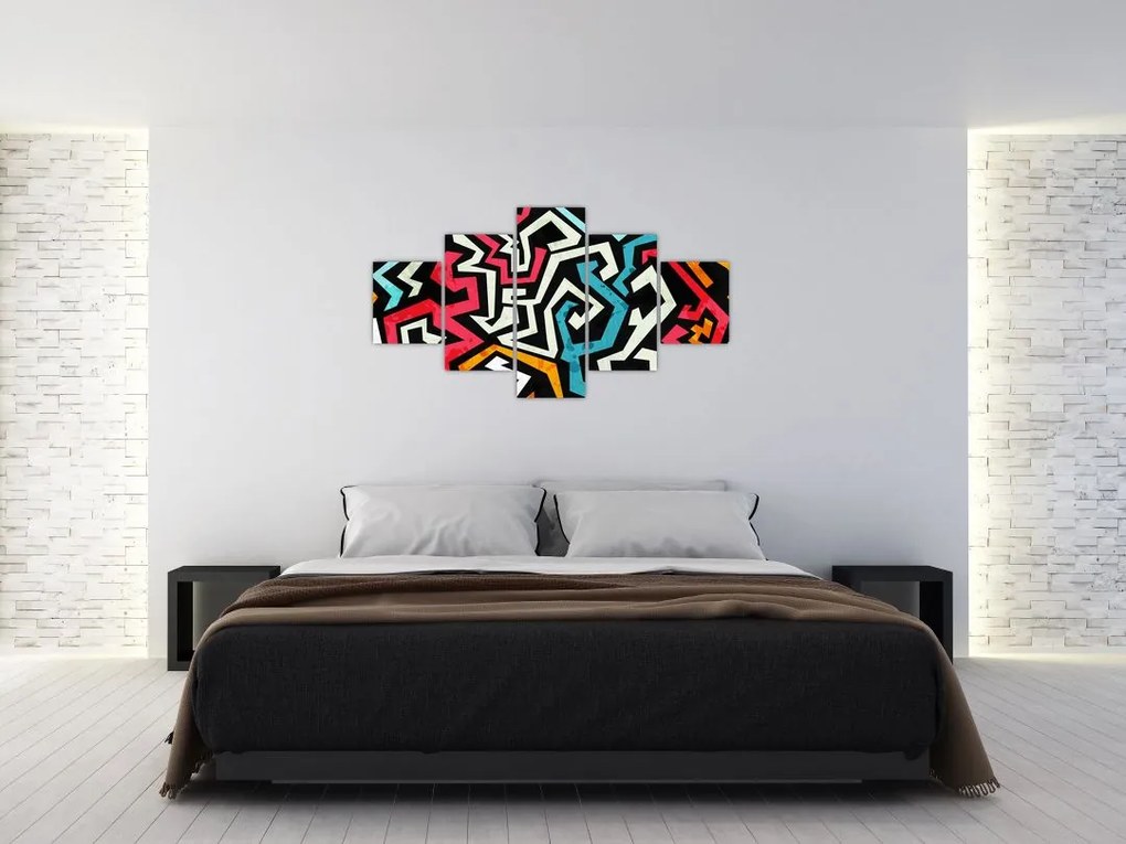 Obraz abstrakcji graficznej (125x70 cm)