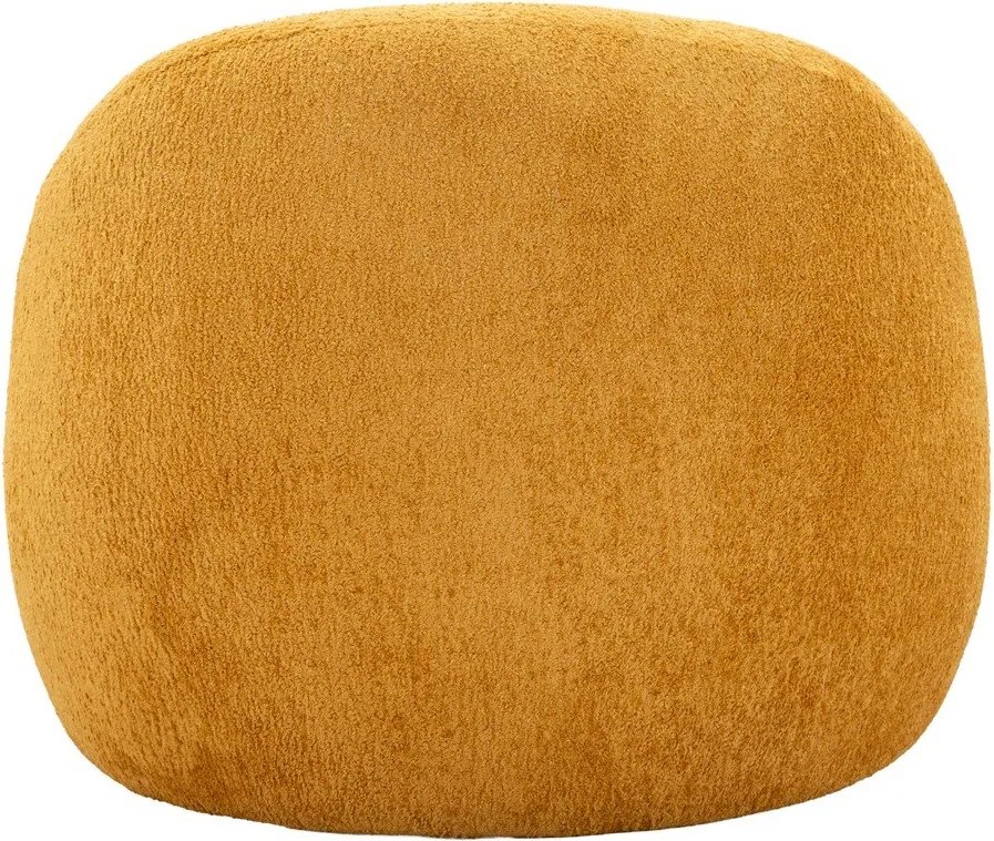 Musztardowy fotel z materiału bouclé Ginerva – Mauro Ferretti