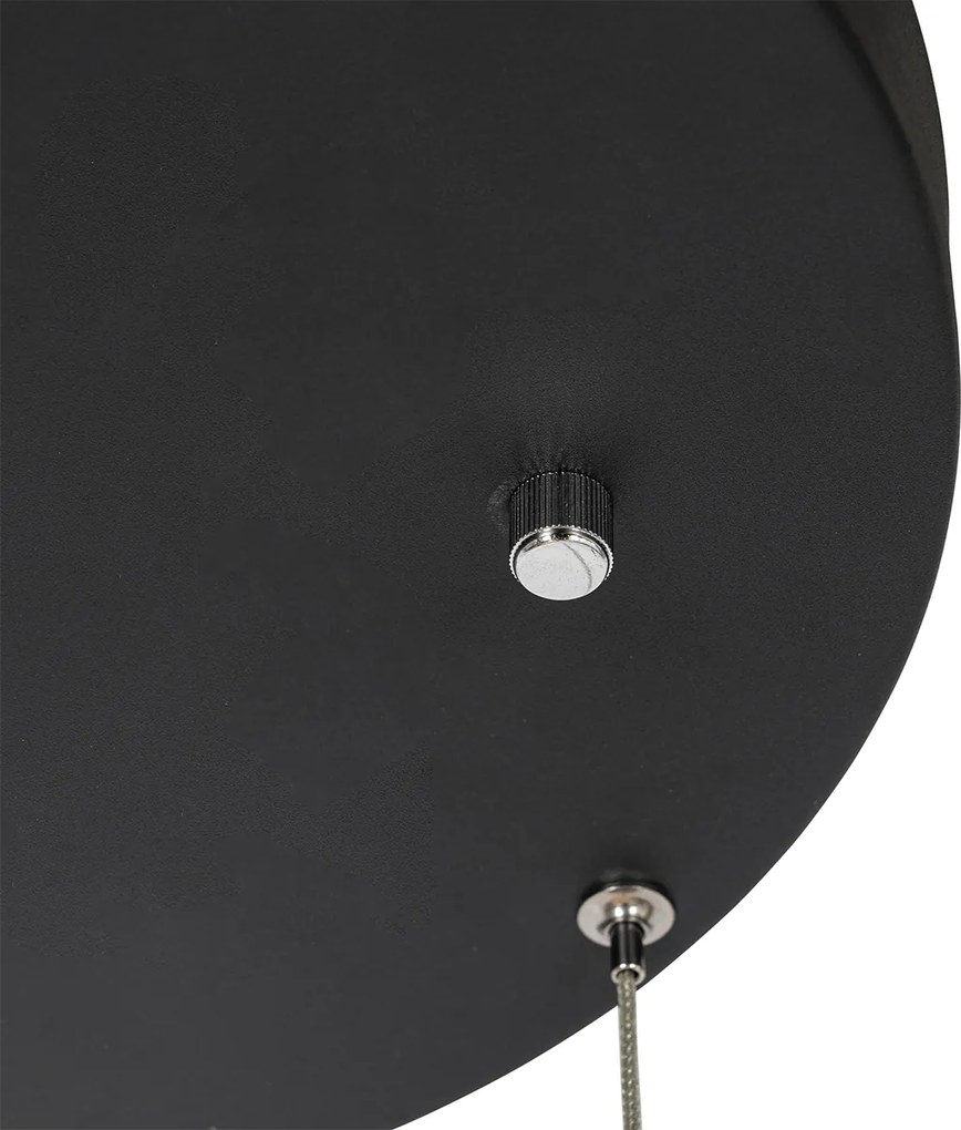 Lampa wisząca czarna okrągła w komplecie z LED 3-stopniowy ściemniacz 3-światła - Lyani