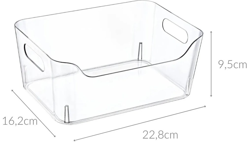 Organizer z przezroczystego plastiku, 3 l