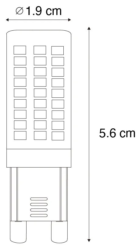 Zestaw 5 żarówek LED G9 z 3-stopniowym ściemnianiem, opalowe, 4,5 W, 500 lm, 4000 K