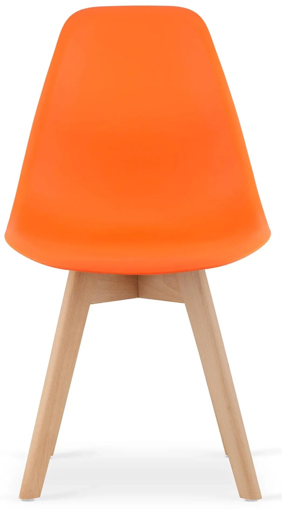 Zestaw pomarańczowych krzeseł w stylu skandynawskim 4 szt F3-Z43