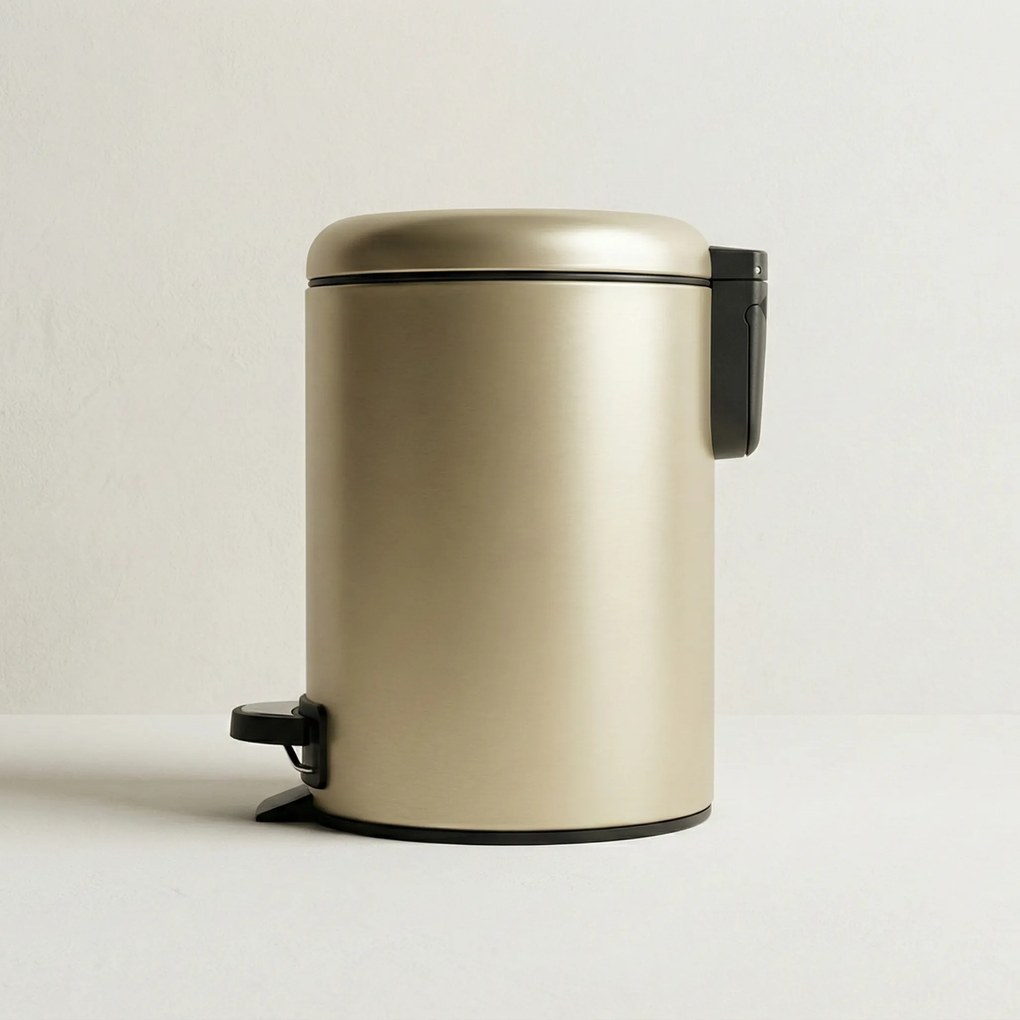 Kosz łazienkowy STEG z wolno opadającą pokrywą, wyciągany pojemnik, 3 l