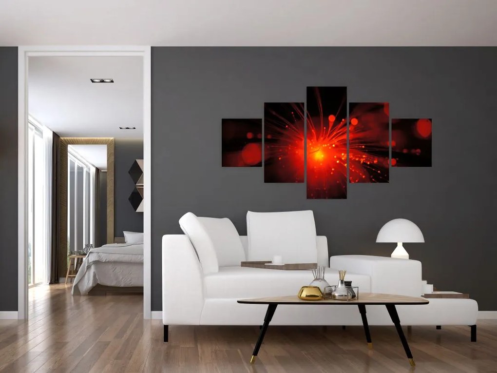 Obraz błyszczącej abstrakcji (125x70 cm)