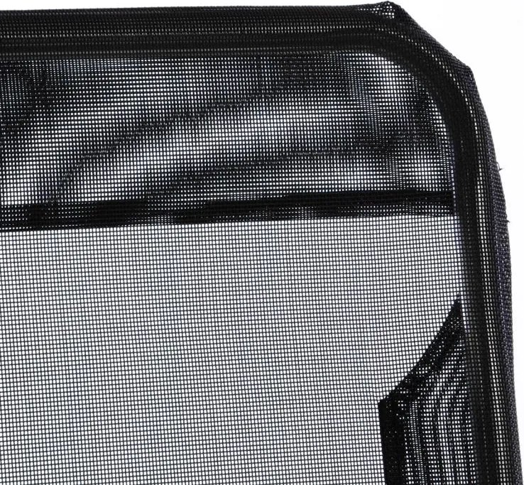 Zestaw ogrodowy 2 x leżak z czarną tkaniną - składany