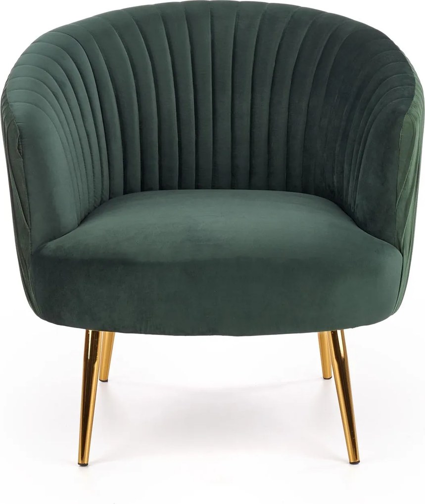 Tapicerowany fotel w stylu glamour Crown